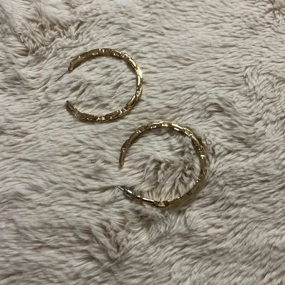 Park Lane Chantel STATEMENT HOOPS GOLD EARRINGS - Picture 2 of 4